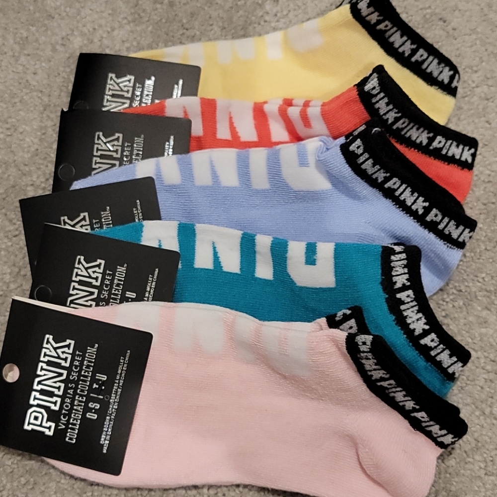 PINK Victoria's Secret 5 Low Cut Socks 5 Pairs